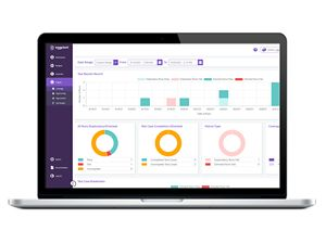 Automated testing concept with code and results on screen